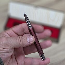 Kişiye Özel Bordo Metal Roller Kalem – Ahşap Kutulu - 3