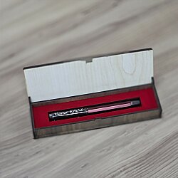 Kişiye Özel Bordo Metal Roller Kalem – Ahşap Kutulu