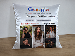Kişiye Özel Google Arama Tasarımlı Fotoğraflı Yastık - 3