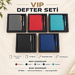 Kişiye Özel VIP Defter ve Metal Roller Kalem Seti - 2