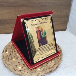 Kişiye Özel Resimli Yazılı Plaket - Thumbnail